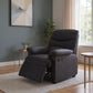 35" Black Microfiber Manual Recliner