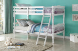White Twin Over Twin Bunk Bed