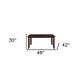 48" Dark Brown Solid Manufactured Wood Dining Table