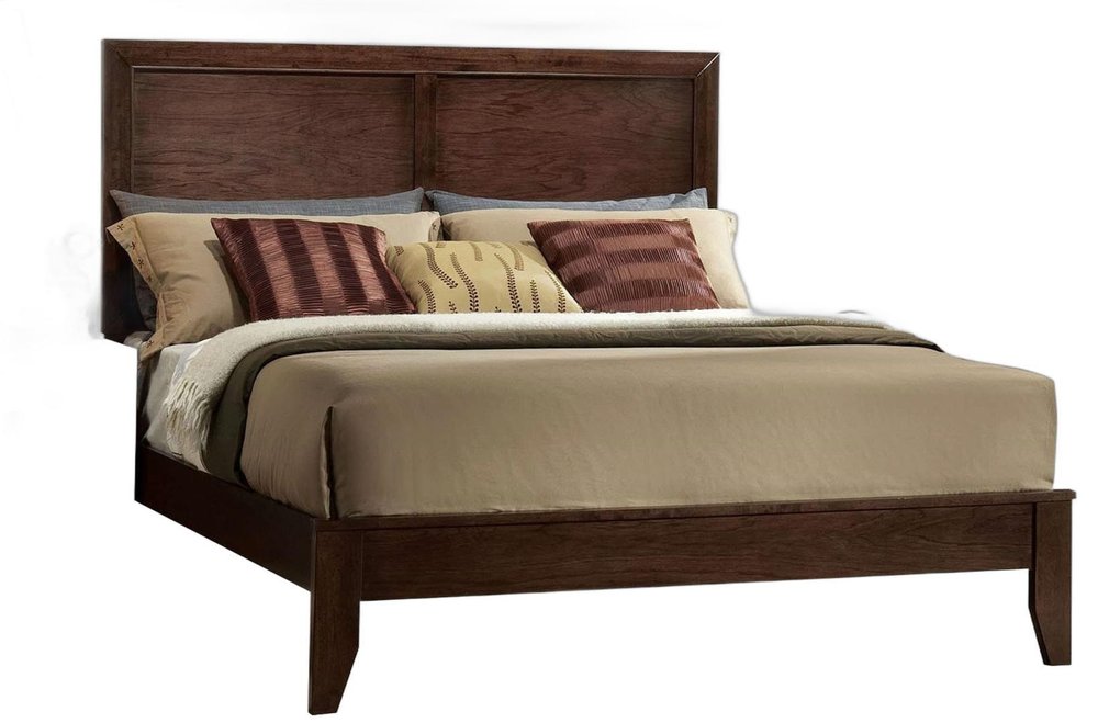 90" X 76" X 52" Espresso Rubber And Tropical Wood California King Bed