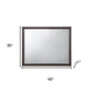 35" Espresso Wood Mounted Dresser Mirror