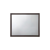 35" Espresso Wood Mounted Dresser Mirror