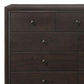 57" Espresso Wood Nine Drawer Double Dresser