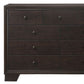 57" Espresso Wood Nine Drawer Double Dresser