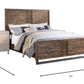 Solid Wood Queen Brown and Black Bed