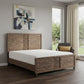 Solid Wood Queen Brown and Black Bed