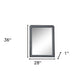 36" Light Gray Framed Mirror
