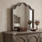 40" Gray Solid Wood Arch Dresser Mount Framed Mirror