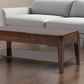 47" Dark Brown Wood Lift Top Coffee Table With Shelf