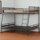 83" X 65" X 68" Sandy Black  Dark Bronze Handbrushed Queen Over Queen Bunk Bed