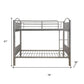 Silver Full Over Full Metal Bunk Bed