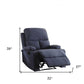 32" Blue Linen Recliner