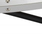 46" Gray and Black Wood and Iron Oval Coffee Table