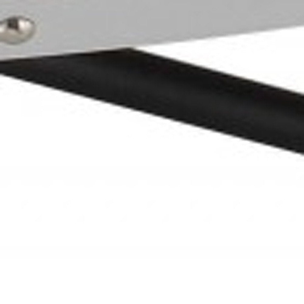 46" Gray and Black Wood and Iron Oval Coffee Table