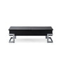 47" White and Silver Wood And Metal Lift Top Sled Coffee Table