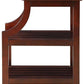 24" Brown Wood End Table With Two Shelves And USB Port