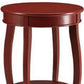 24" Teal Blue Solid Wood Round End Table With Shelf