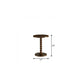 22" Brown Solid Wood Round Pedestal End Table