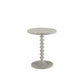 22" Brown Solid Wood Round Pedestal End Table