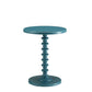 22" Brown Solid Wood Round Pedestal End Table