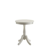 Light Green Solid Wooden Pedestal Side Table