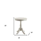 Light Green Solid Wooden Pedestal Side Table