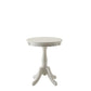 Light Green Solid Wooden Pedestal Side Table