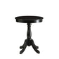 Light Green Solid Wooden Pedestal Side Table
