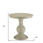 26" White Solid And Manufactured Wood Round End Table