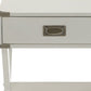 Modern White X Shape Wooden Storage End Table