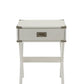 Modern White X Shape Wooden Storage End Table