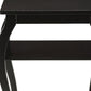 23" Teal Blue Wood Bow Leg End Table With Two Shelves