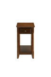 23" Brown Solid Wood End Table