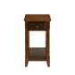 23" Brown Solid Wood End Table