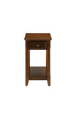 23" Brown Solid Wood End Table