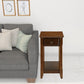 23" Brown Solid Wood End Table