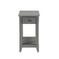 23" Brown Solid Wood End Table