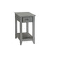 23" Brown Solid Wood End Table