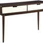Mahogony And White Double Drawer Console Table