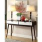 Mahogony And White Double Drawer Console Table