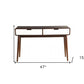 Mahogony And White Double Drawer Console Table