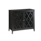 34" White Sideboard with Two Glass Doors