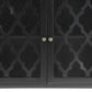 34" Black Sideboard with Two Glass Doors