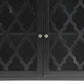 34" Black Sideboard with Two Glass Doors