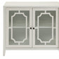34" White Sideboard with Two Glass Doors