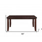 48" Dark Brown Dining Table