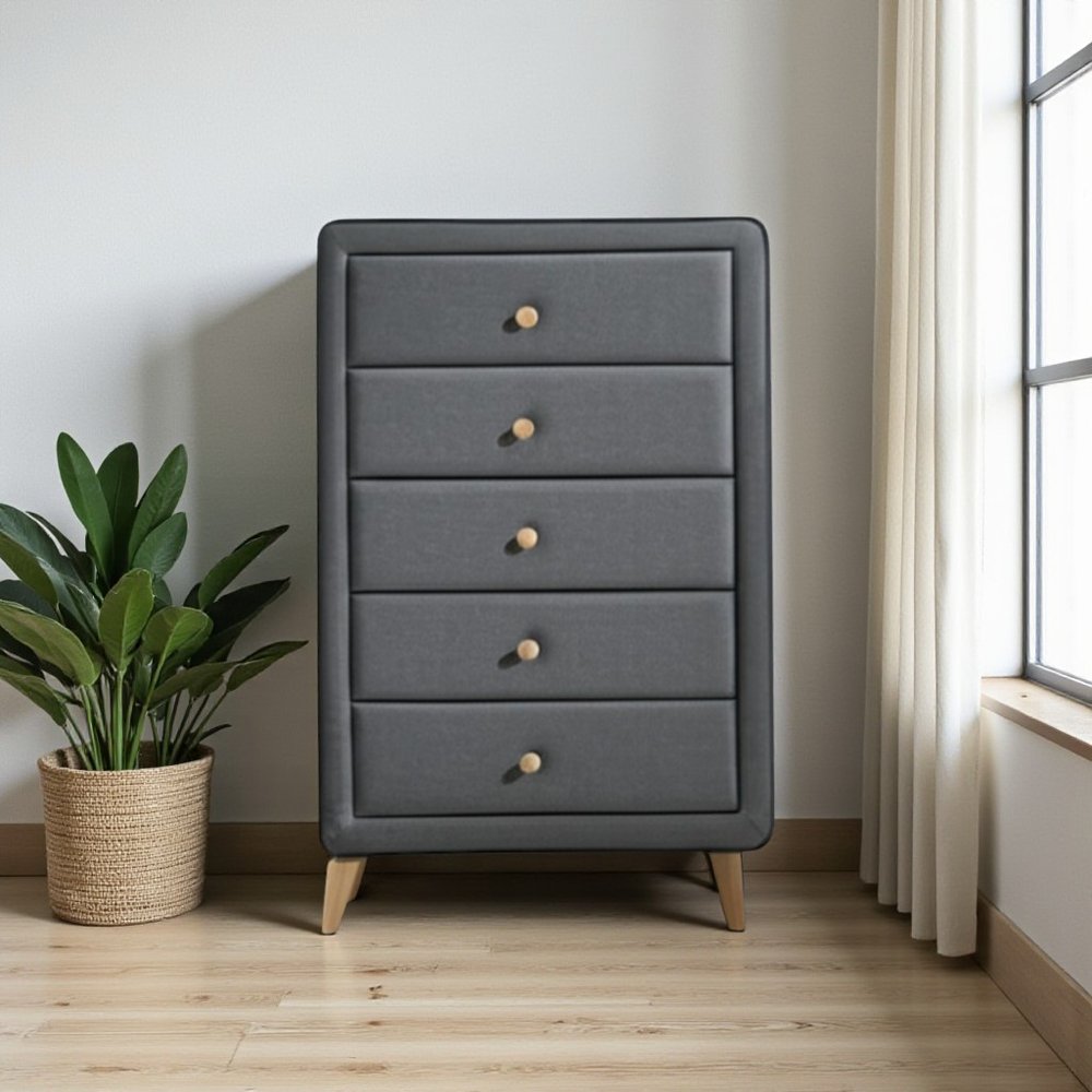 43" Light Gray Solid Wood Standard Dresser/Chest