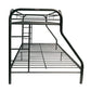 Black Twin Over Full Contemporary Metal Bunk Bed