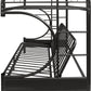 Black Twin Over Full Contemporary Metal Bunk Bed
