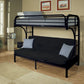 White Twin Contemporary Metal Bunk Bed